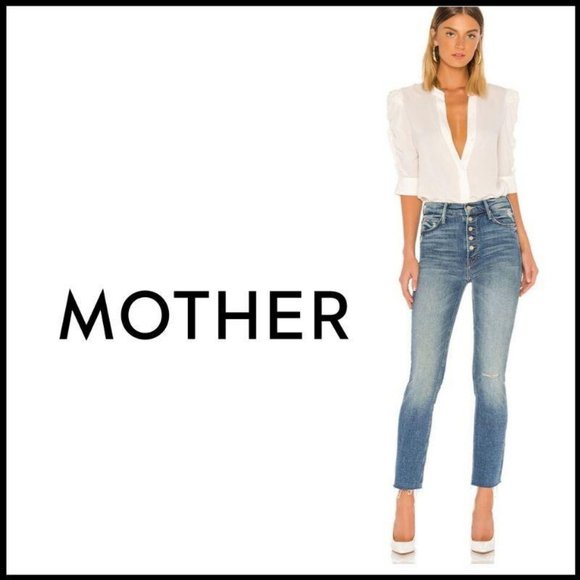 MOTHER Denim - NWOT MOTHER The Pixie Dazzler Ankle Fray Jean 29